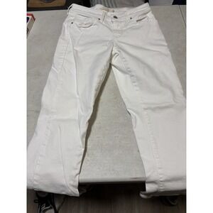 Levis mid Rise Skinny Jeans pants cotton white size 28